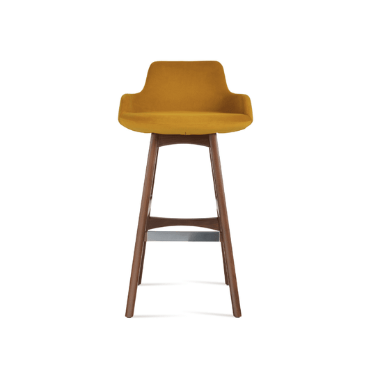 Velvet Bar Stools Dervish Wood - Your Bar Stools Canada