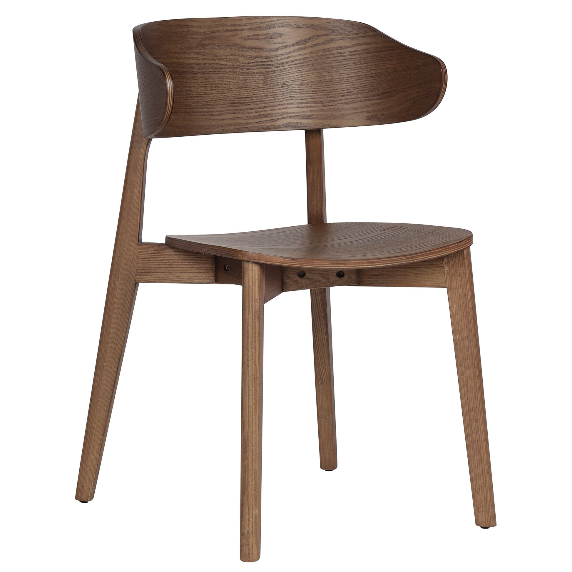 Walnut Dining Chairs Set of 2 | Khari Mid - Century Wood Chairs - Your Bar Stools Canada