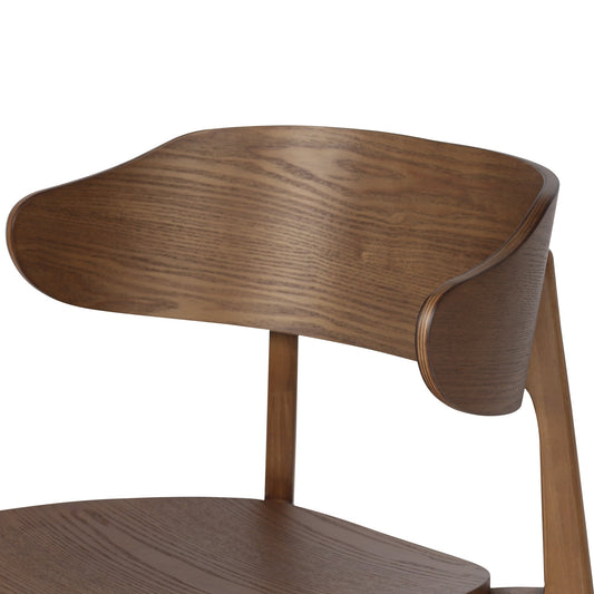 Walnut Dining Chairs Set of 2 | Khari Mid - Century Wood Chairs - Your Bar Stools Canada