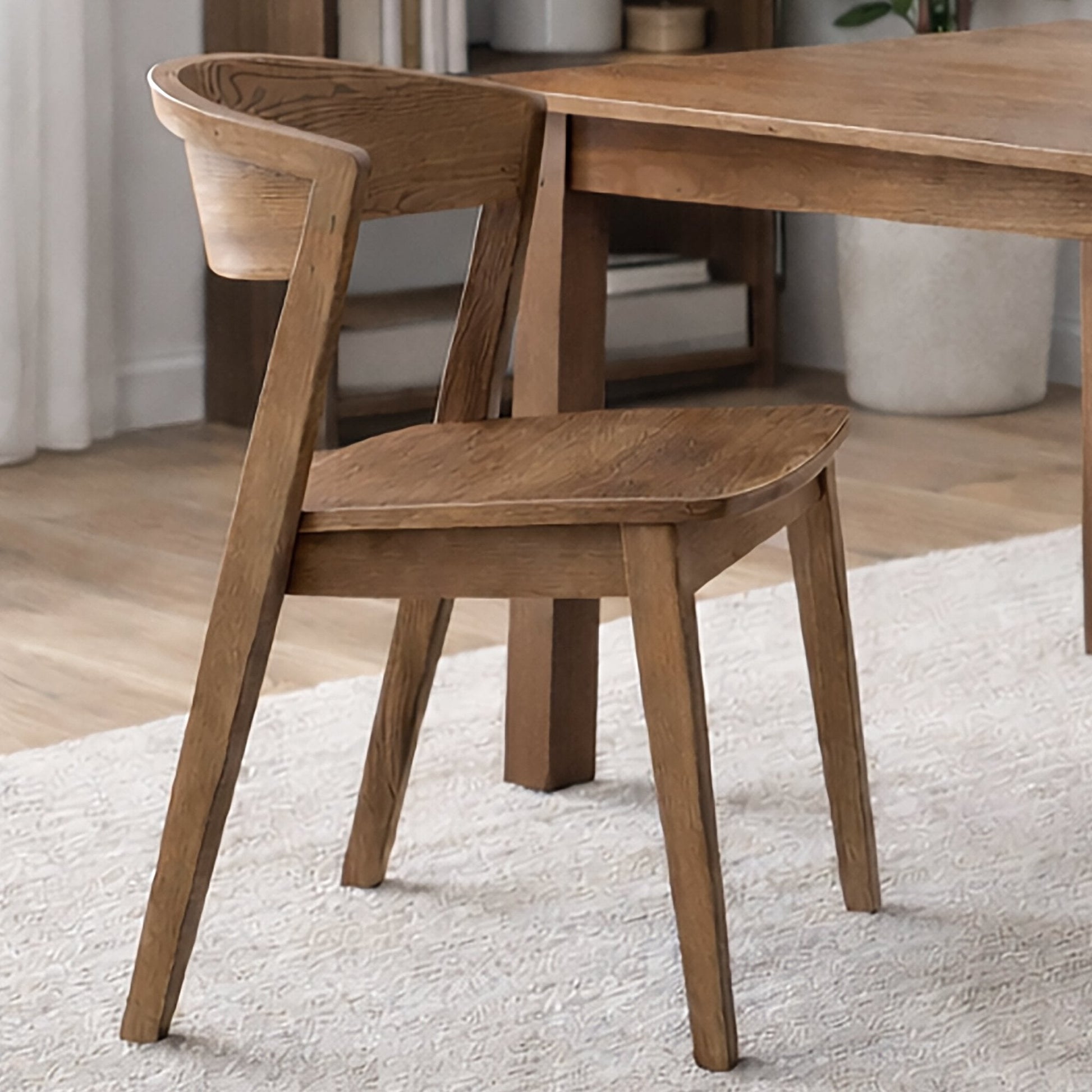 Walnut Dining Chairs Set of 2 | Nicco Mid - Century Wood Chairs - Your Bar Stools Canada