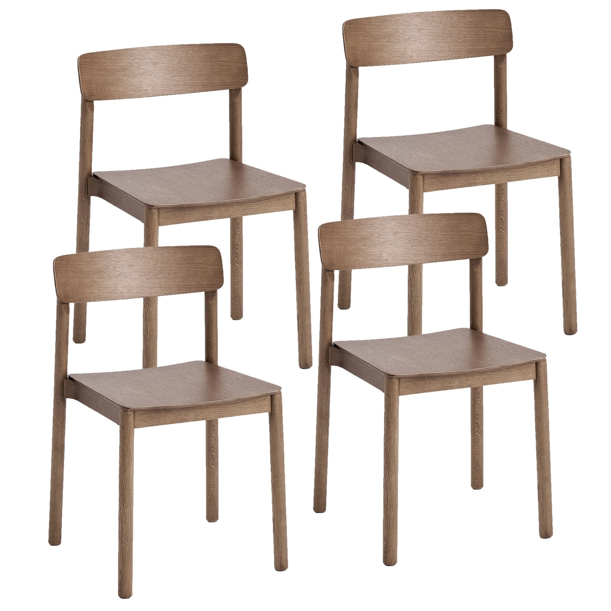 Walnut Dining Chairs Set of 4 – Felix Mid - Century Wood Chairs - Your Bar Stools Canada