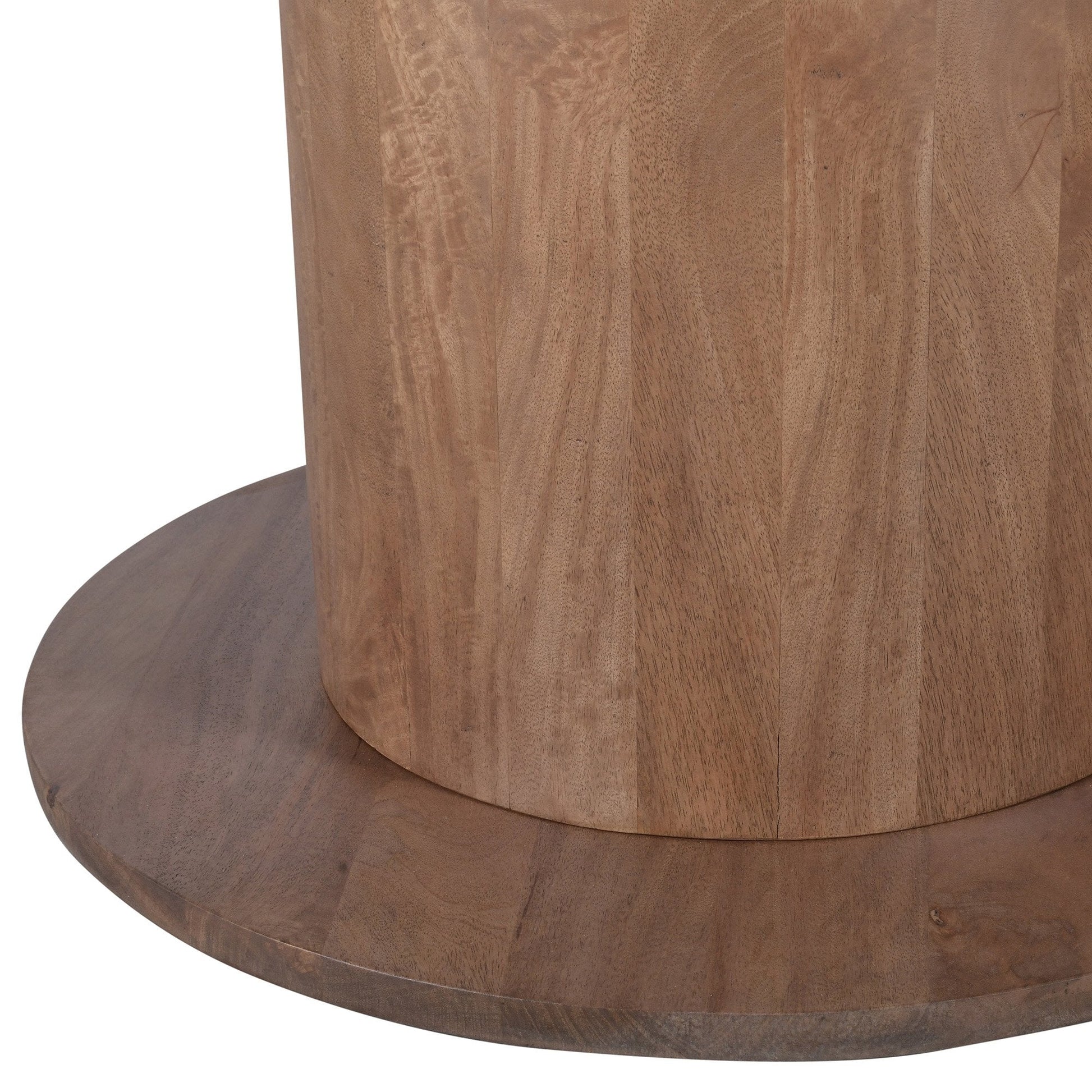 Walnut Round Dining Table 50 Inch | Martina Marble Top Pedestal Table - Your Bar Stools Canada