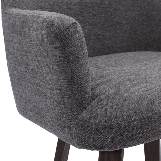 Warm Charcoal Upholstery Swivel Counter Stool Torra | Set of 2 - Your Bar Stools Canada