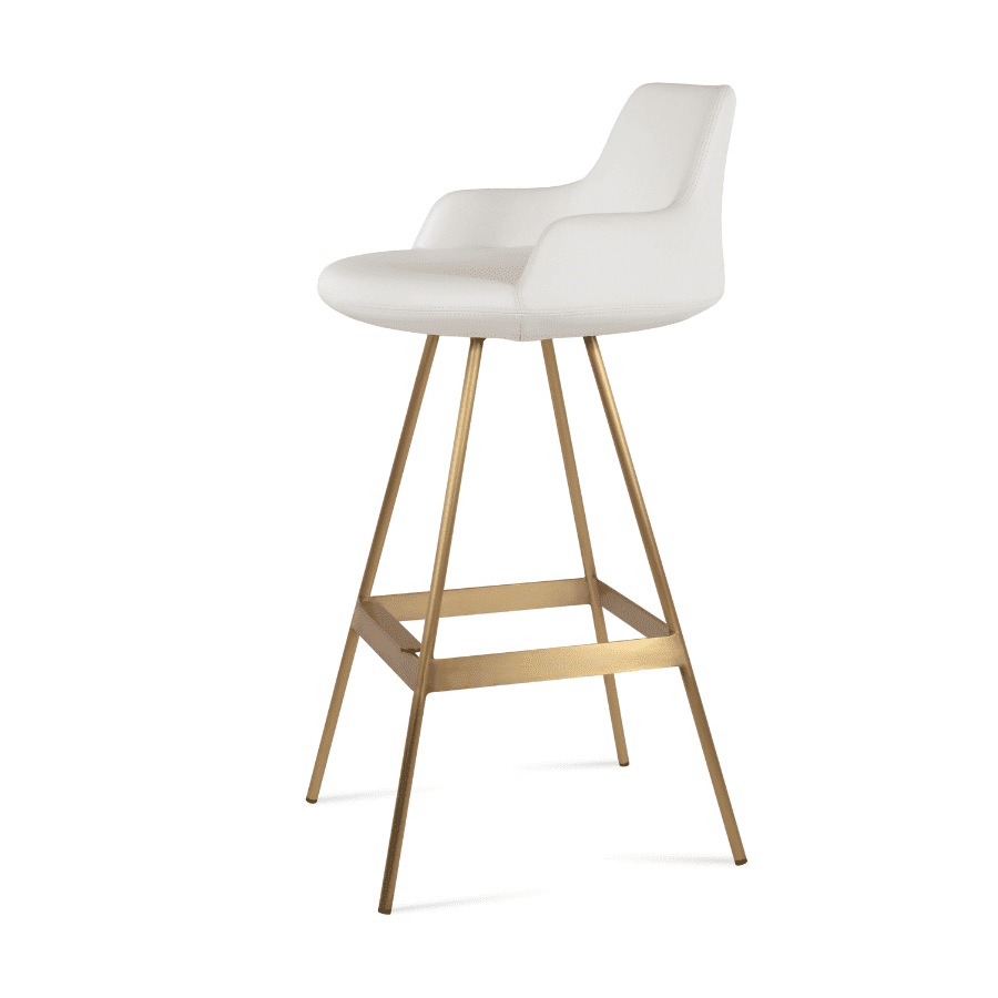 White and Gold Bar Stools Dervish Balat - Your Bar Stools Canada