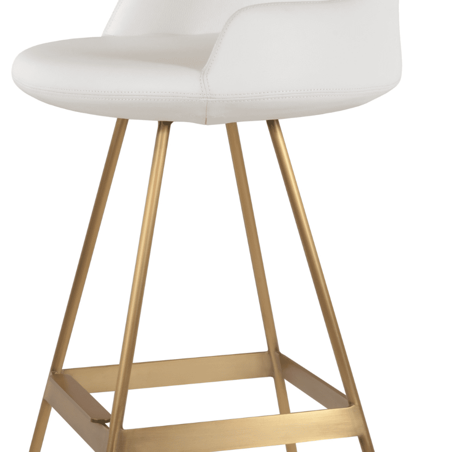 White and Gold Bar Stools Dervish Balat - Your Bar Stools Canada