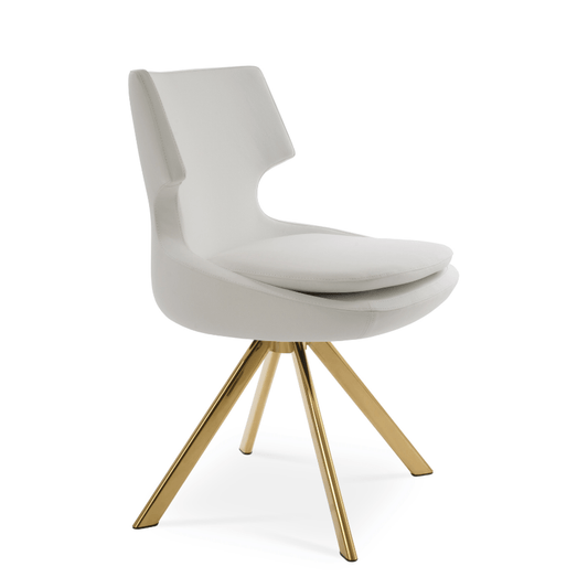 White Swivel Chair | Patara Pyramid - Your Bar Stools Canada