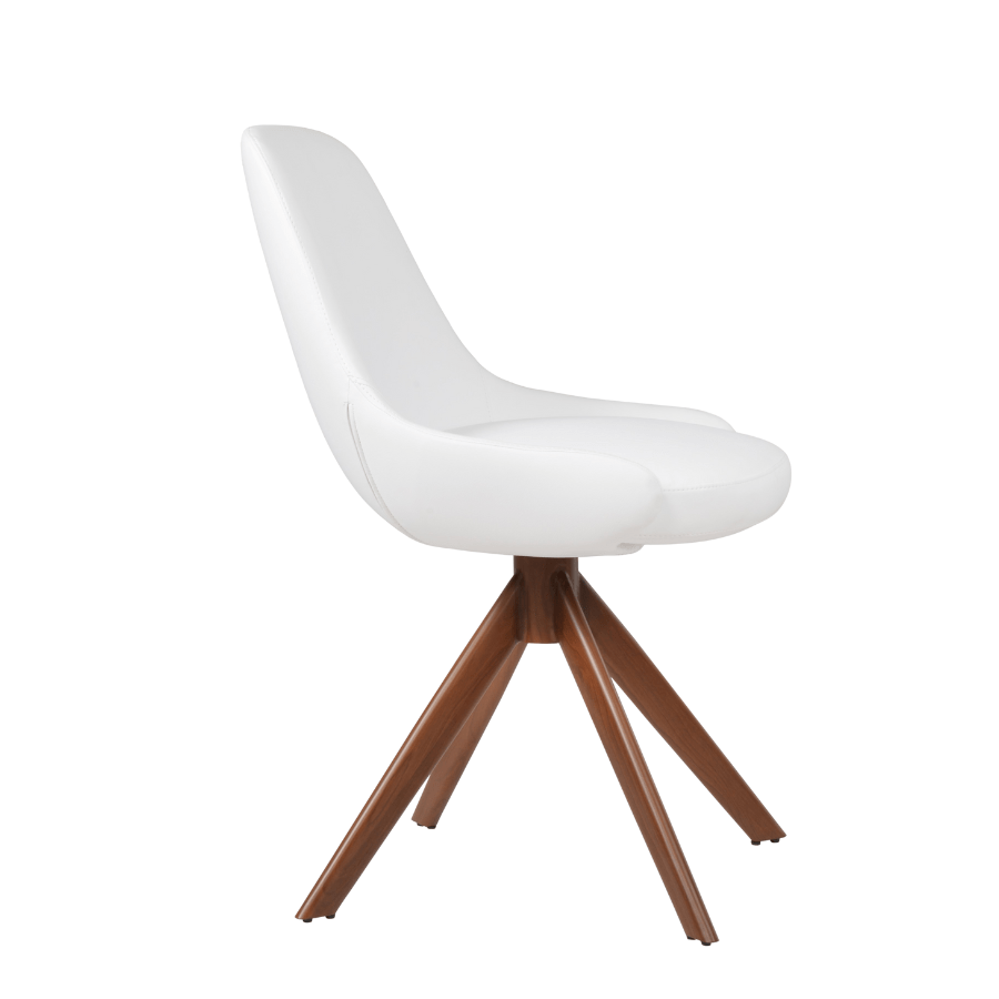 White Swivel Dining Chair | Gazel Pyramid - Your Bar Stools Canada