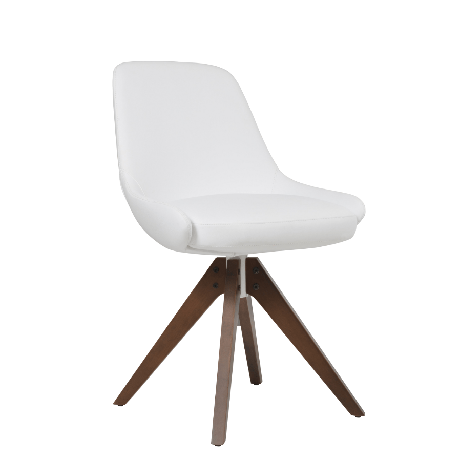 White Swivel Dining Chair | Gazel Pyramid - Your Bar Stools Canada