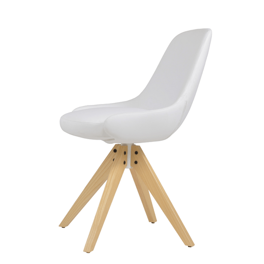 White Swivel Dining Chair | Gazel Pyramid - Your Bar Stools Canada