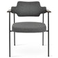 sohoConcept Kitchen & Dining Room Chairs Palu Metal Dining ArmChair | Grey Upholstered Dining Chair
