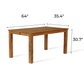 Nardo Teak Outdoor Dining Table For 6 - Your Bar Stools Canada
