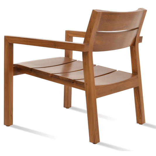 Wooden Lounge Chair Hrant Teak Armchair - Your Bar Stools Canada
