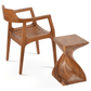 Patio Side Table Twist Teak Side Tables - Your Bar Stools Canada