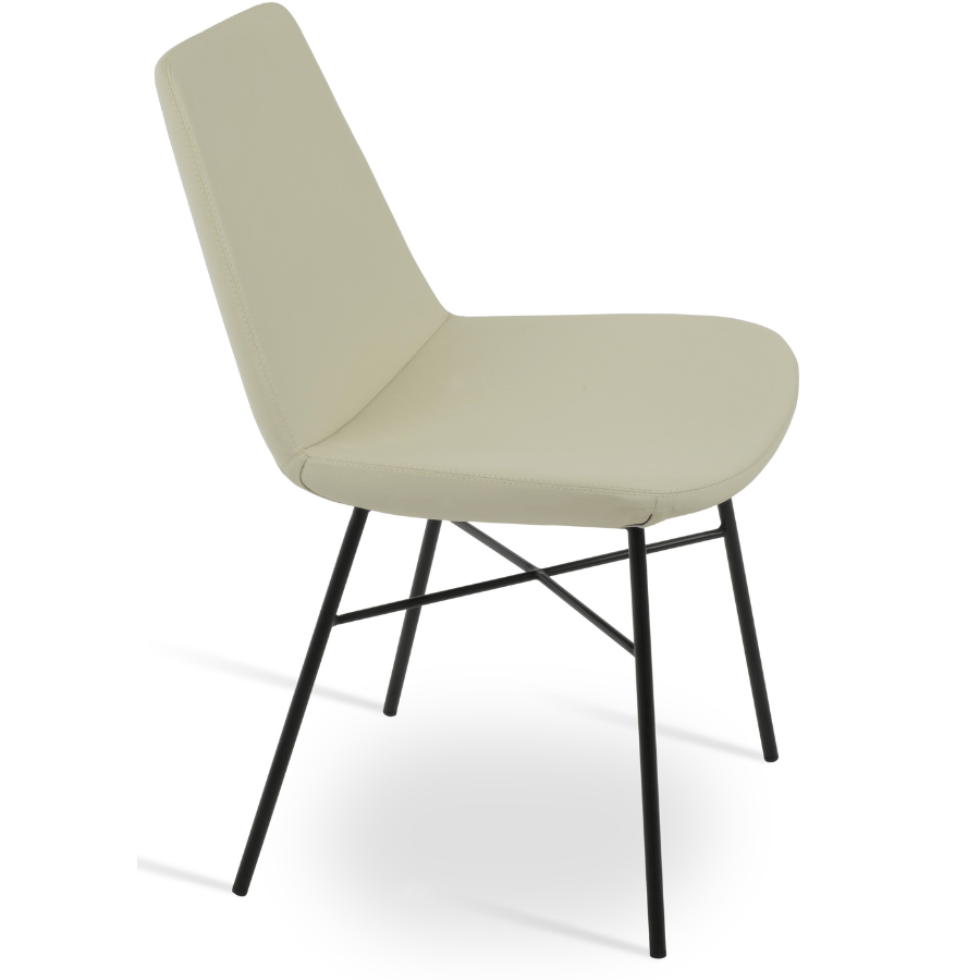 Beige Chairs with Black Legs Eiffel - Your Bar Stools Canada