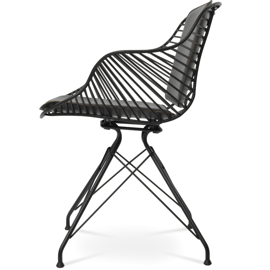 Chaise en métal noir Zebra - Vos tabourets de bar Canada