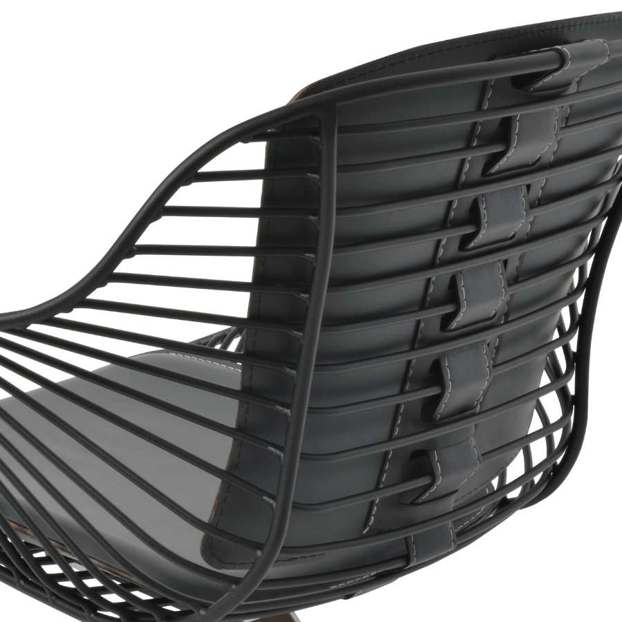 Chaise en métal noir Zebra - Vos tabourets de bar Canada
