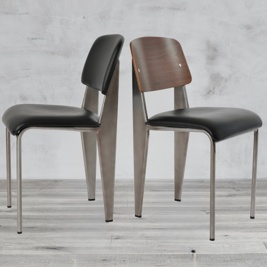 Cafe Chairs Prouve Leather Chair - Your Bar Stools Canada
