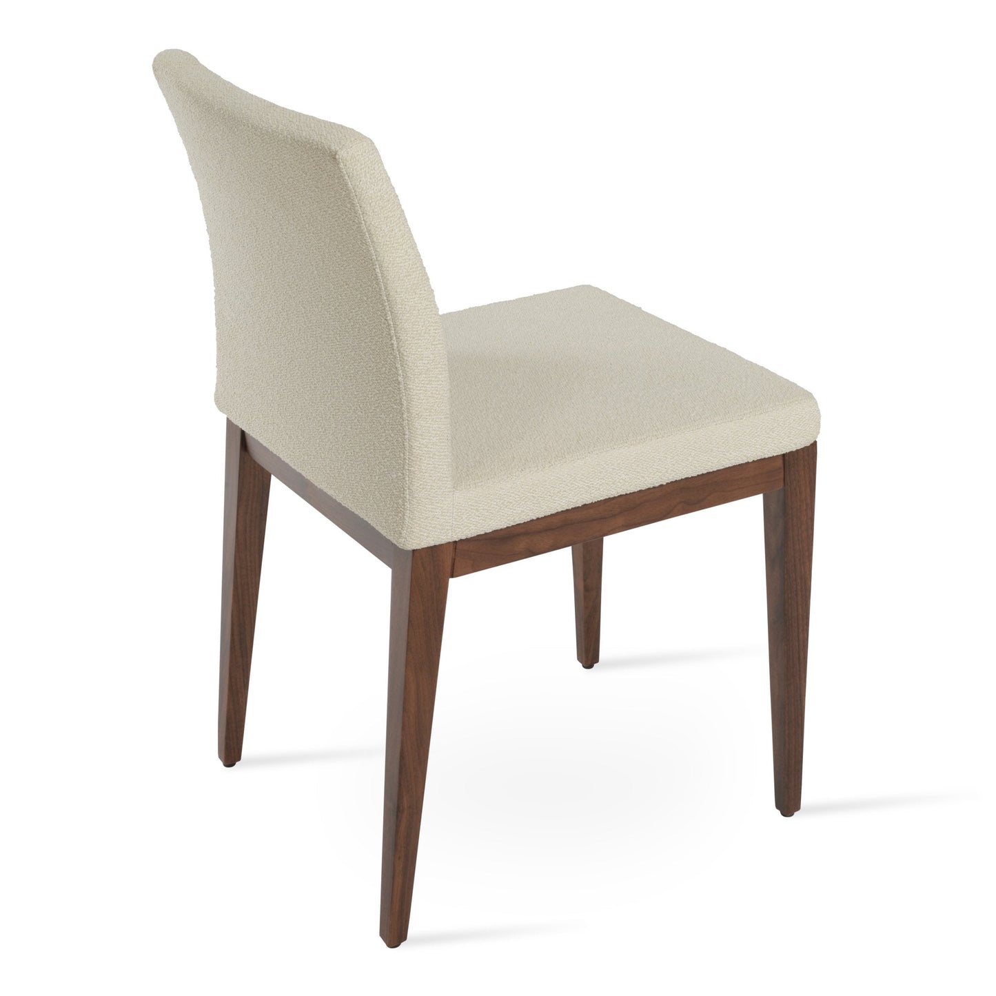 Cream Boucle Dining Chairs Aria Wood - Your Bar Stools Canada
