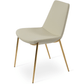 Cream Chair with Gold Legs Eiffel - Your Bar Stools Canada