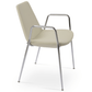 Cream Dining Chairs with Chrome Legs Eiffel - Your Bar Stools Canada
