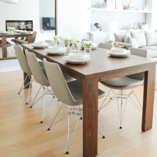 Cream Dining Chairs with Chrome Legs Eiffel - Your Bar Stools Canada