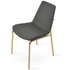 Grey Chair Gold Legs Eiffel - Your Bar Stools Canada