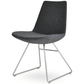 Grey Chair with Chrome Legs Eiffel - Your Bar Stools Canada