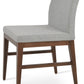 Grey Fabric Chairs Aria Wood - Your Bar Stools Canada
