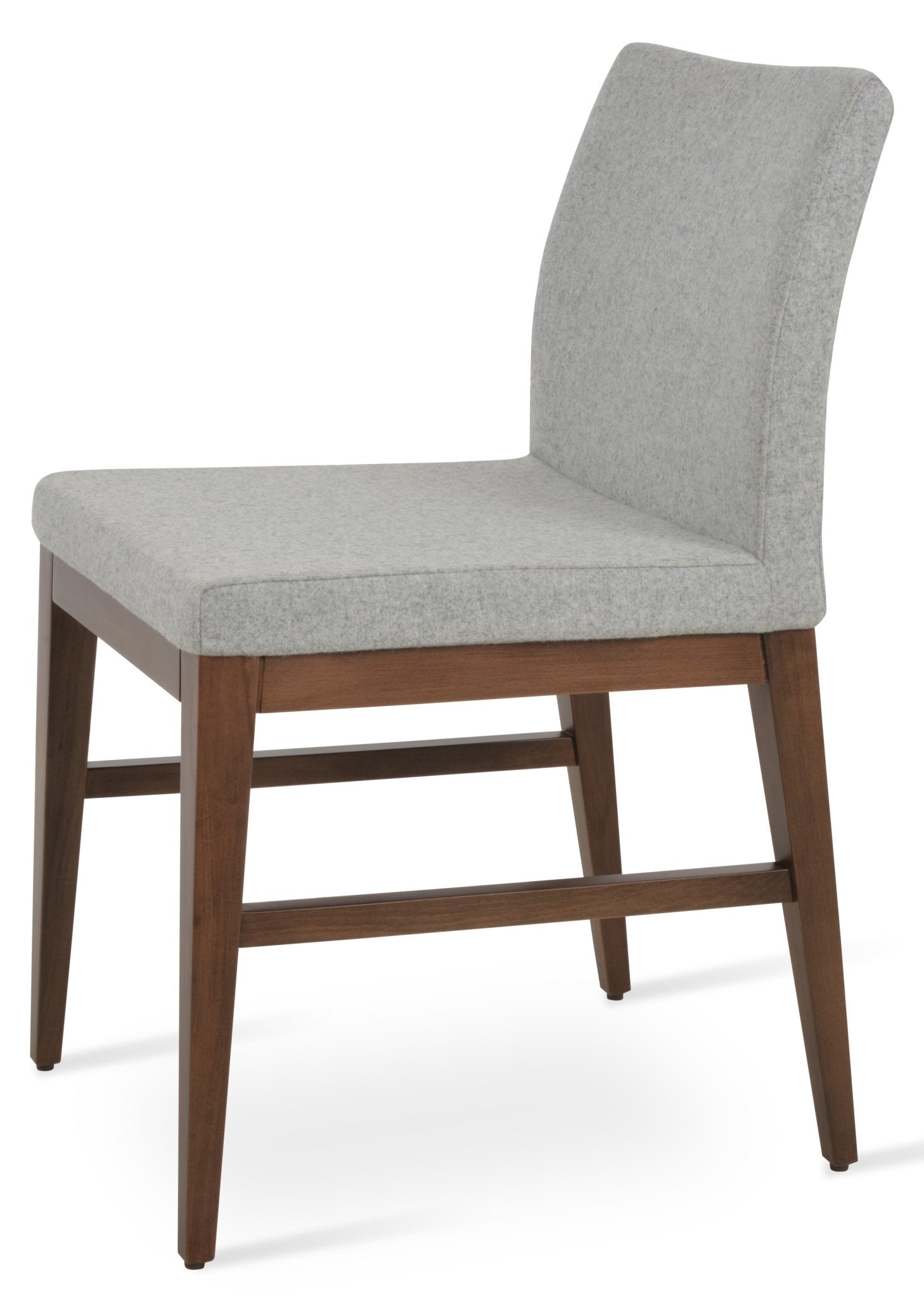 Grey Fabric Chairs Aria Wood - Your Bar Stools Canada