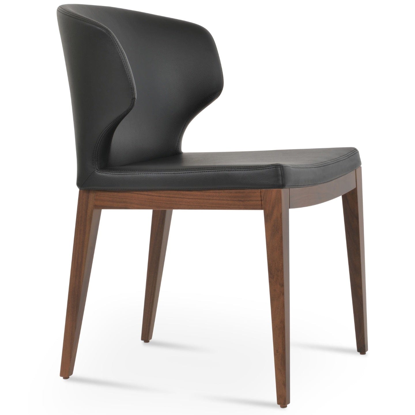 sohoConcept black leather dining chairs | Leather Wooden Dining Chairs