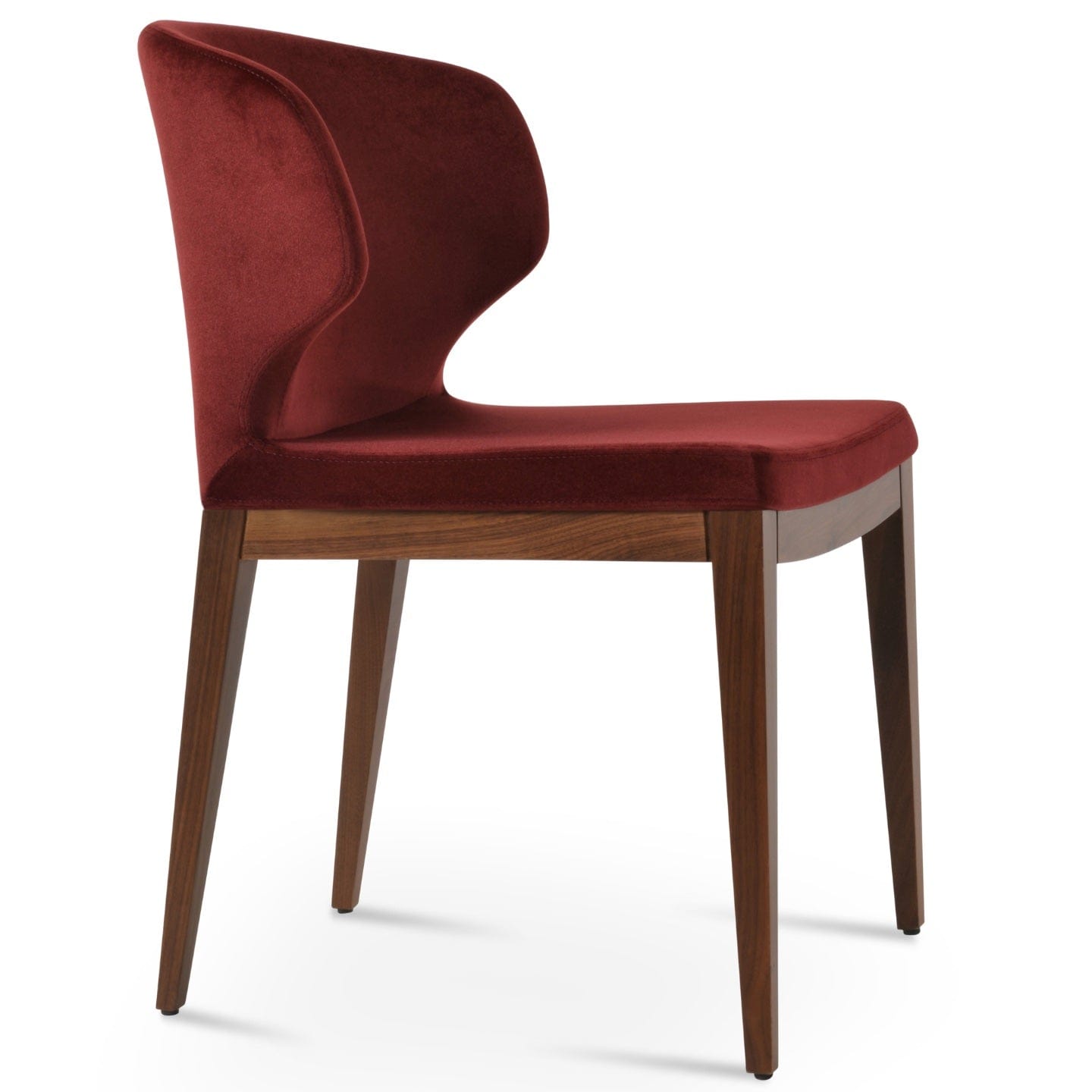 sohoConcept Kitchen & Dining Room Chairs Amed Wood PLUS Chairs | Velvet Upholstered Wooden Dining Chairs
