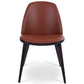 sohoConcept Kitchen & Dining Room Chairs Aston Wood Dining Chair | Brown Leather Upholstered Chair