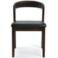 Soho Concept barclay-chair-walnut-wood-base-faux-leather-seat-dining-chair-in-black