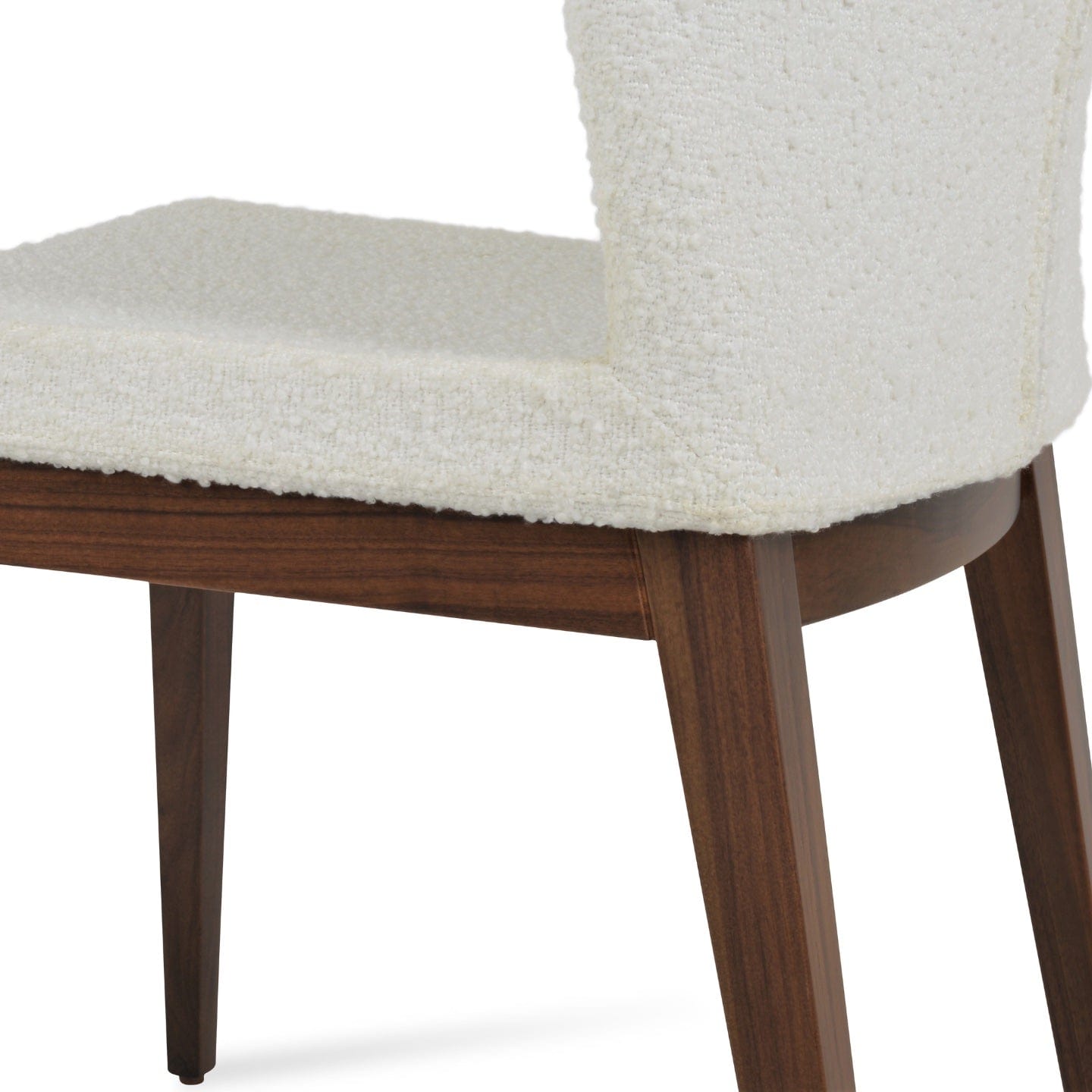 Capri Wood Boucle Dining Chairs White - Your Bar Stools Canada