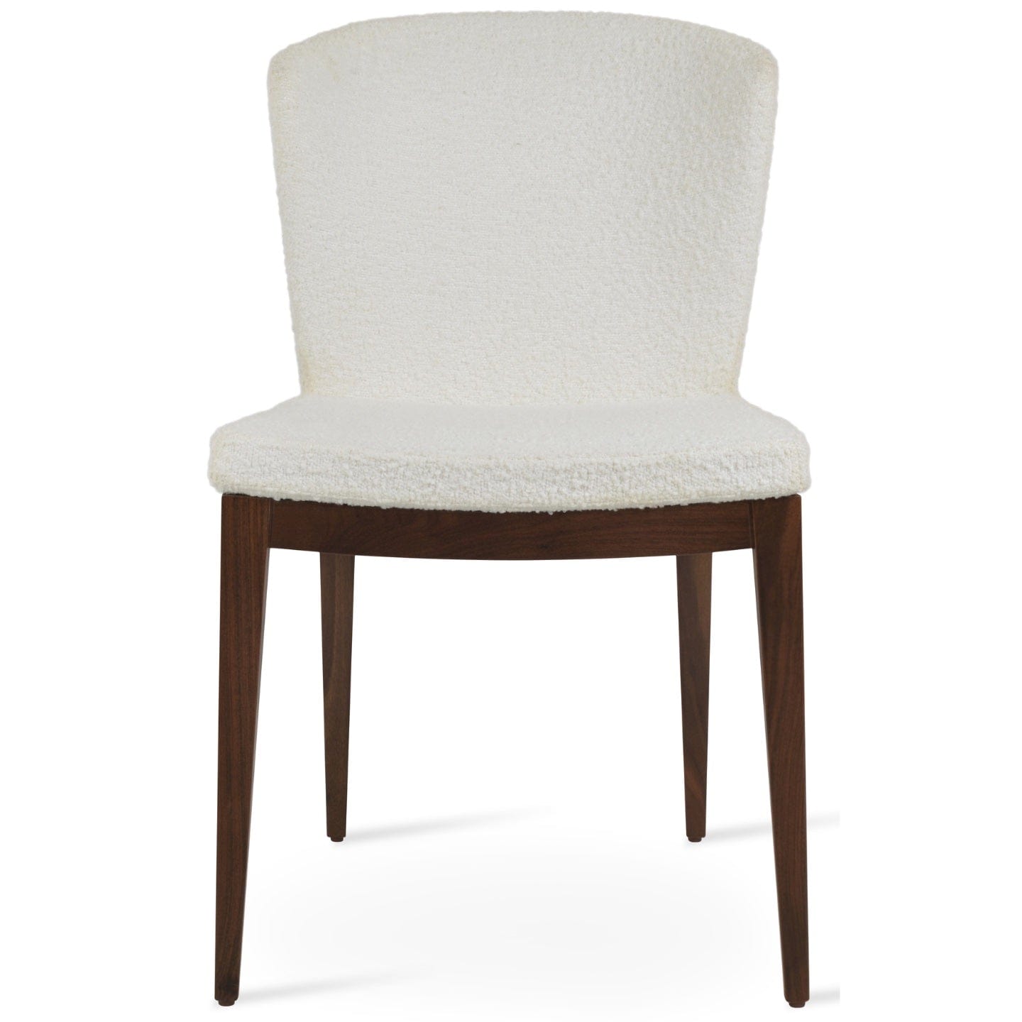 Capri Wood Boucle Dining Chairs White - Your Bar Stools Canada