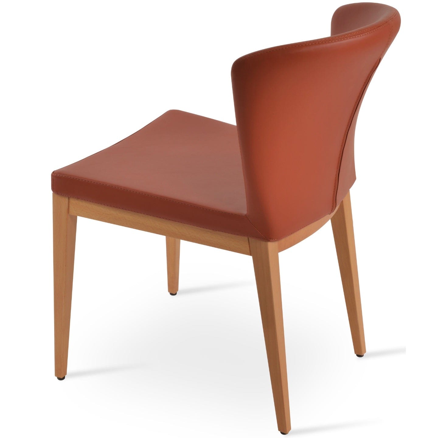 sohoConcept Kitchen & Dining Room Chairs Capri Wood Chairs | Brown Leather Wooden Dining Chairs