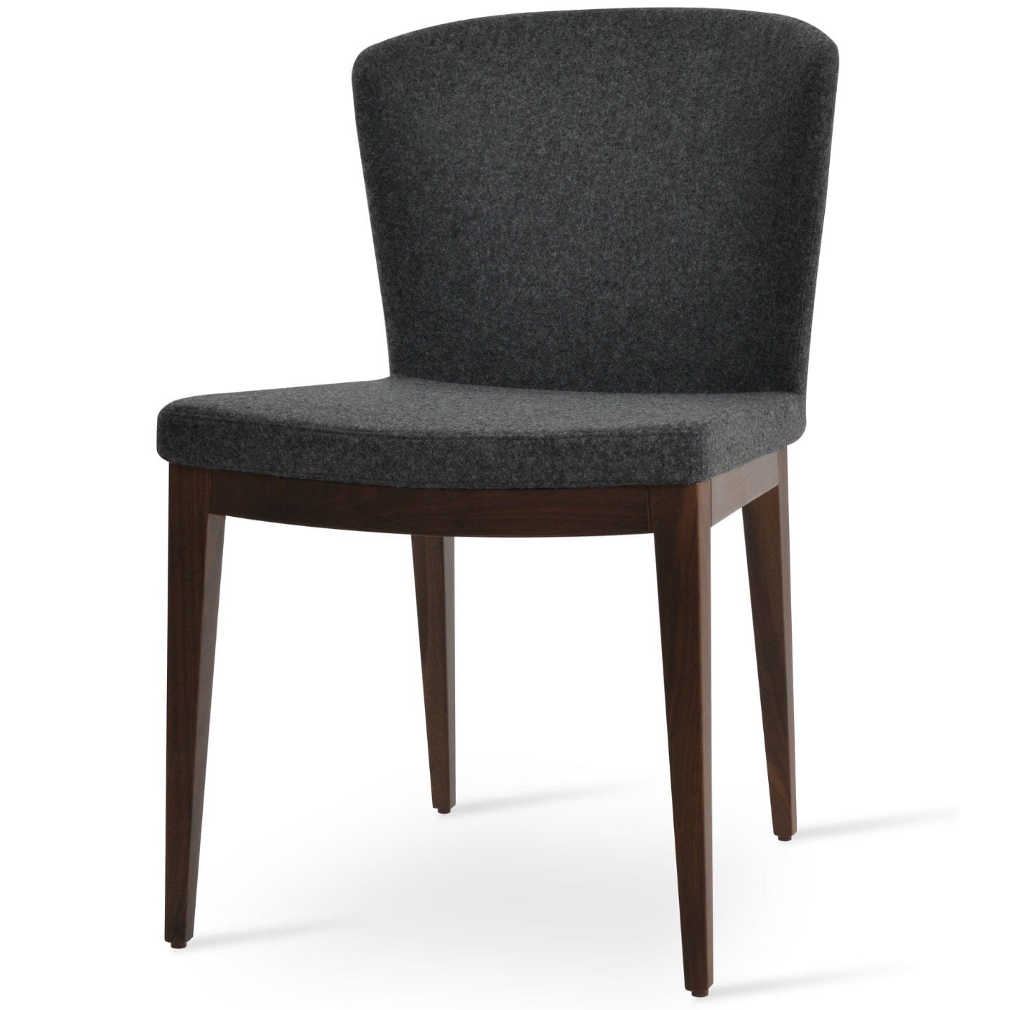 sohoConcept Kitchen & Dining Room Chairs Capri Wood Chairs | Wool Upholstered Wooden Dining Chairs