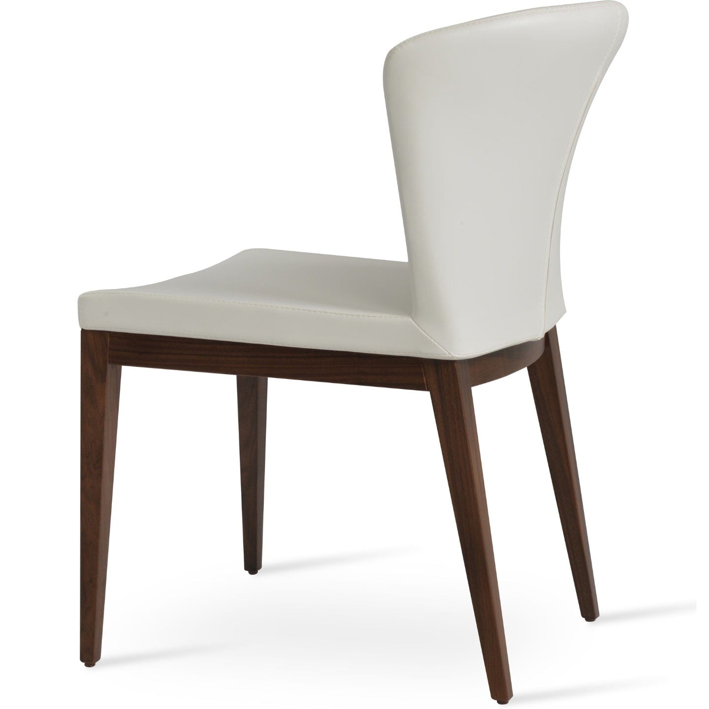 sohoConcept Kitchen & Dining Room Chairs Capri Wood Chairs | White Leather Wooden Dining Chairs