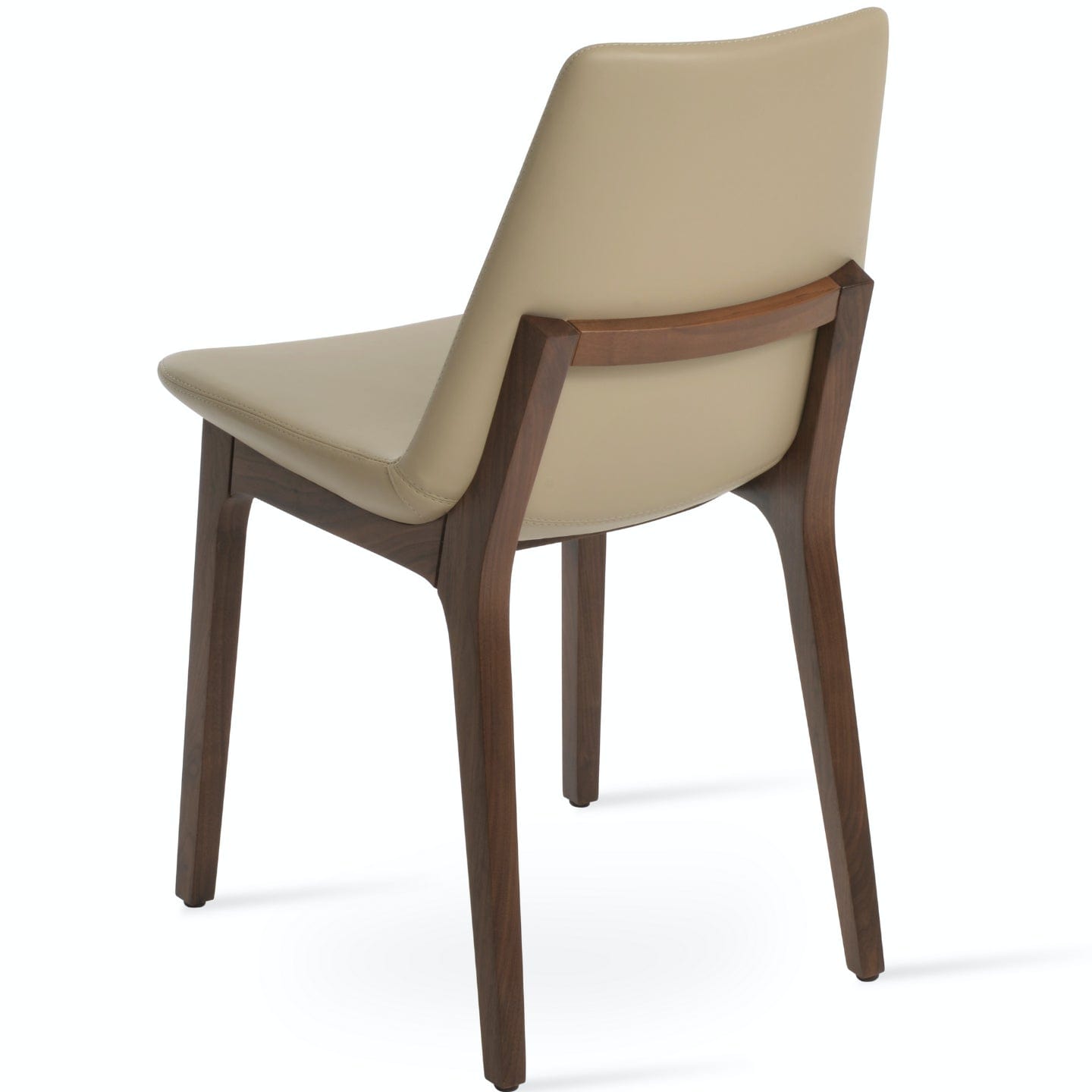 Soho Concept eiffel-wood-wood-base-faux-cuir-siege-chaise-de-salle-a-manger-en-ble