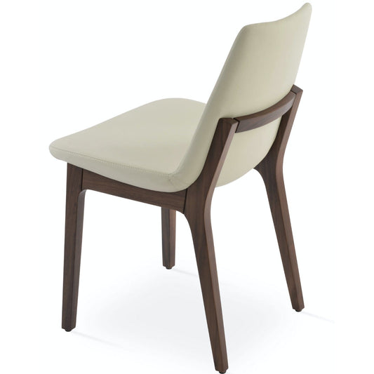 Soho Concept eiffel-wood-wood-base-faux-leather-seat-dining-chair-in-cream