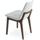 Soho Concept eiffel-wood-wood-base-faux-leather-seat-dining-chair-in-white