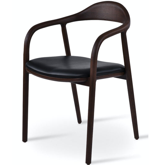 Soho Concept infinity-black leather wood dining chair