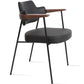 sohoConcept Kitchen & Dining Room Chairs Palu Metal Dining ArmChair | Grey Leather Dining Chair