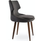 Soho Concept patara-wood-wood-base-faux-leather-seat-dining-chair-in-brown