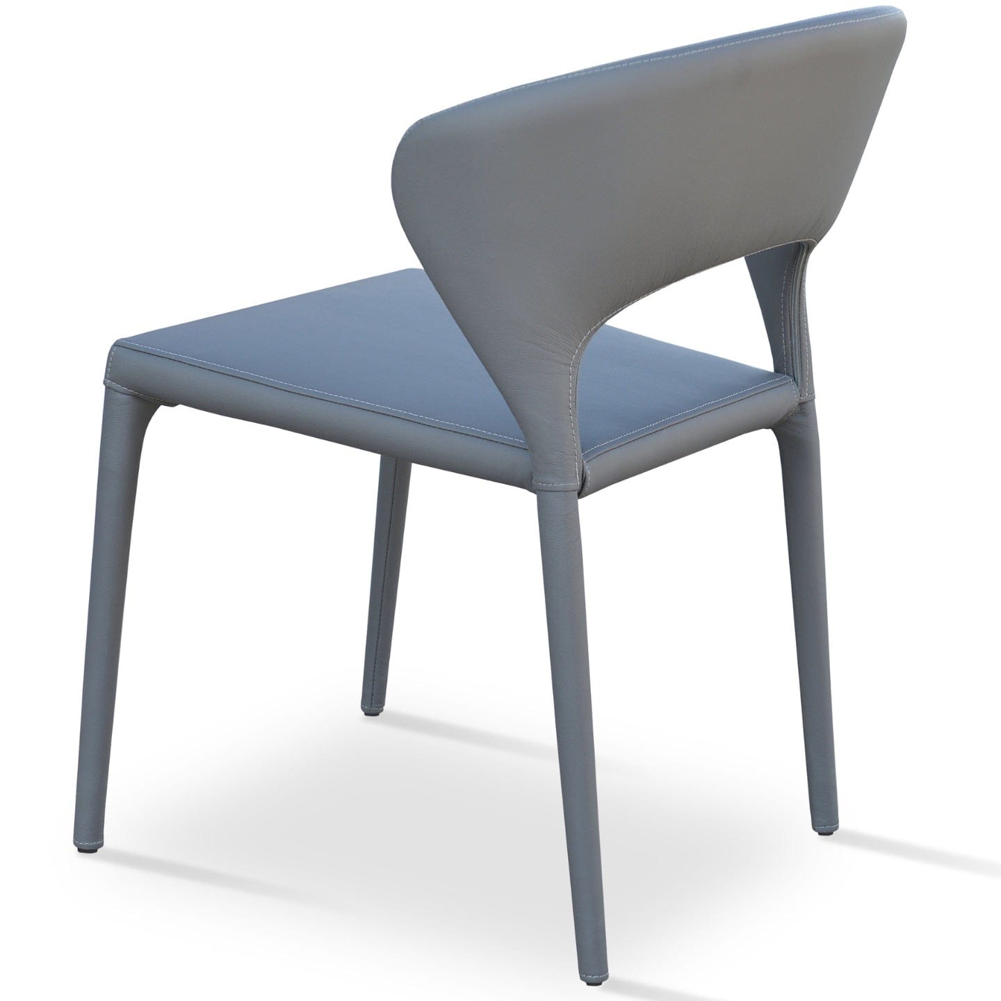 sohoConcept Kitchen & Dining Room Chairs Prada Stackable Restaurant Commercial Chairs | Grey Leather Metal Dining Chairs