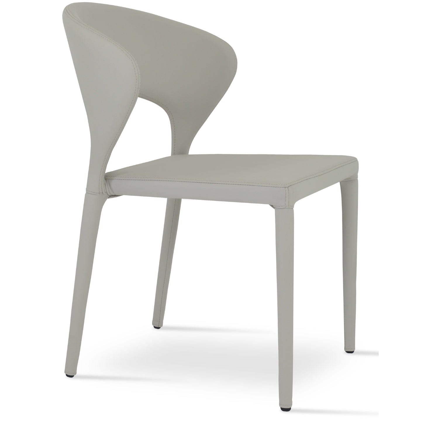 sohoConcept Kitchen & Dining Room Chairs Prada Stackable Restaurant Commercial Chairs | Cream Leather Metal Dining Chairs