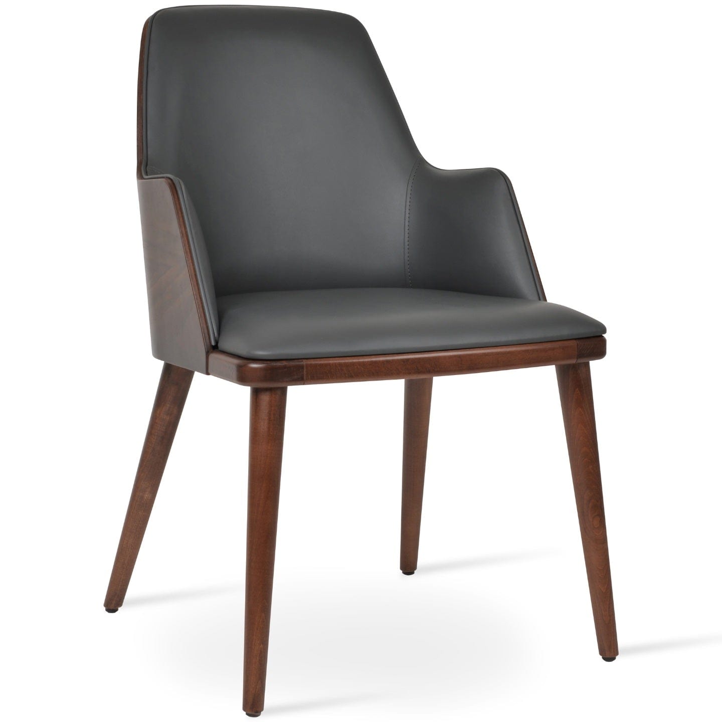 sohoConcept Kitchen & Dining Room Chairs RomanoW Wood Dining ArmChair | RomanoW Wood Modern Dining Chairs in Canada Grey