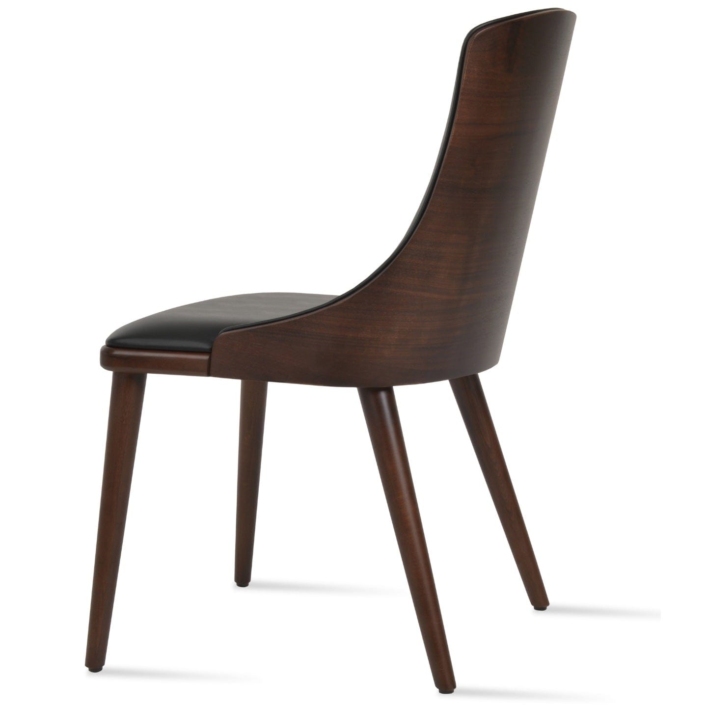 Modern Leather Dining Chairs RomanoW Black