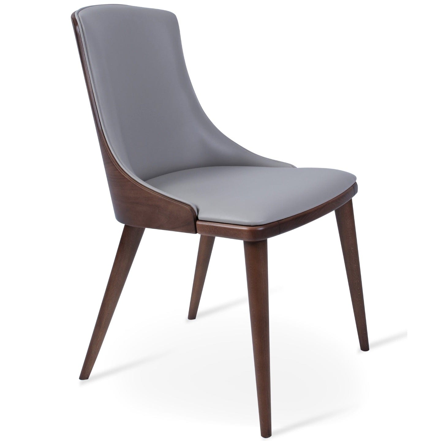 Modern Leather Dining Chairs RomanoW Black