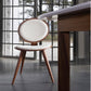 sohoConcept Kitchen & Dining Room Chairs Tokyo Wood Dining Chair | Cream Leather Dining Chair